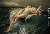 Guillaume Seignac Riding the Crest of a Wave painting